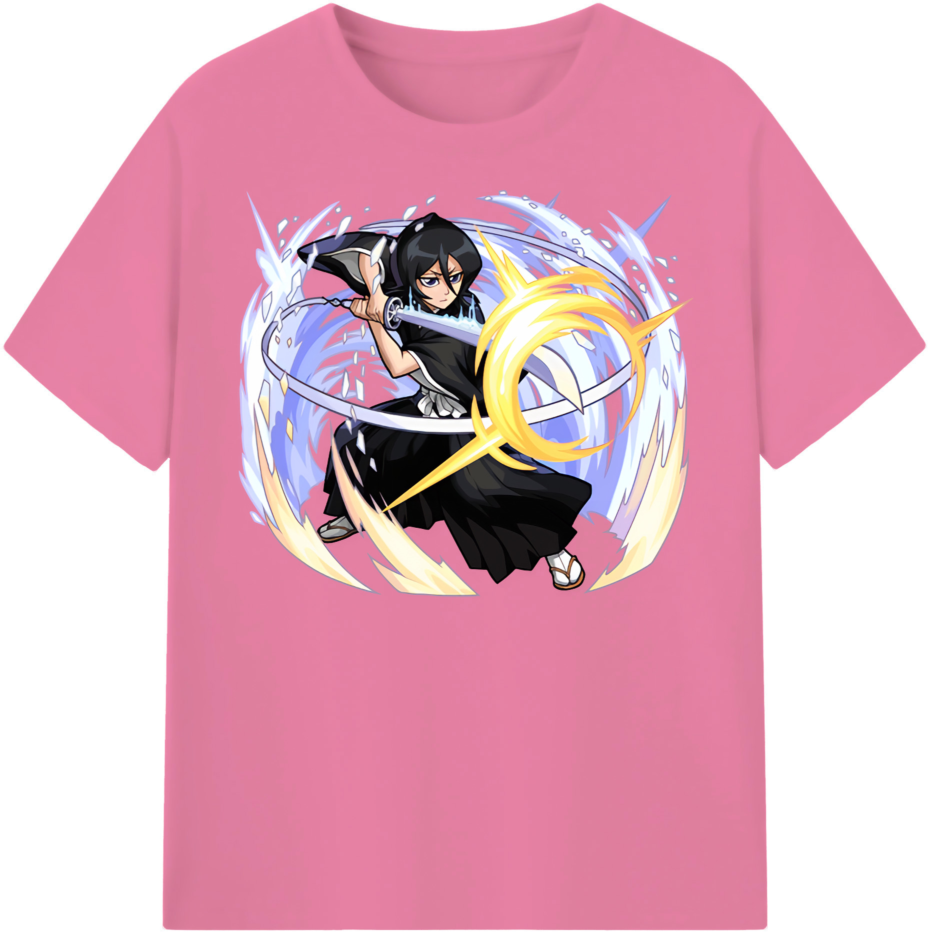 （画像用） ブリーチ 朽木ルキア BLEACH Kuchiki Rukia 綿100％半袖Tシャツ（フロントプリント）